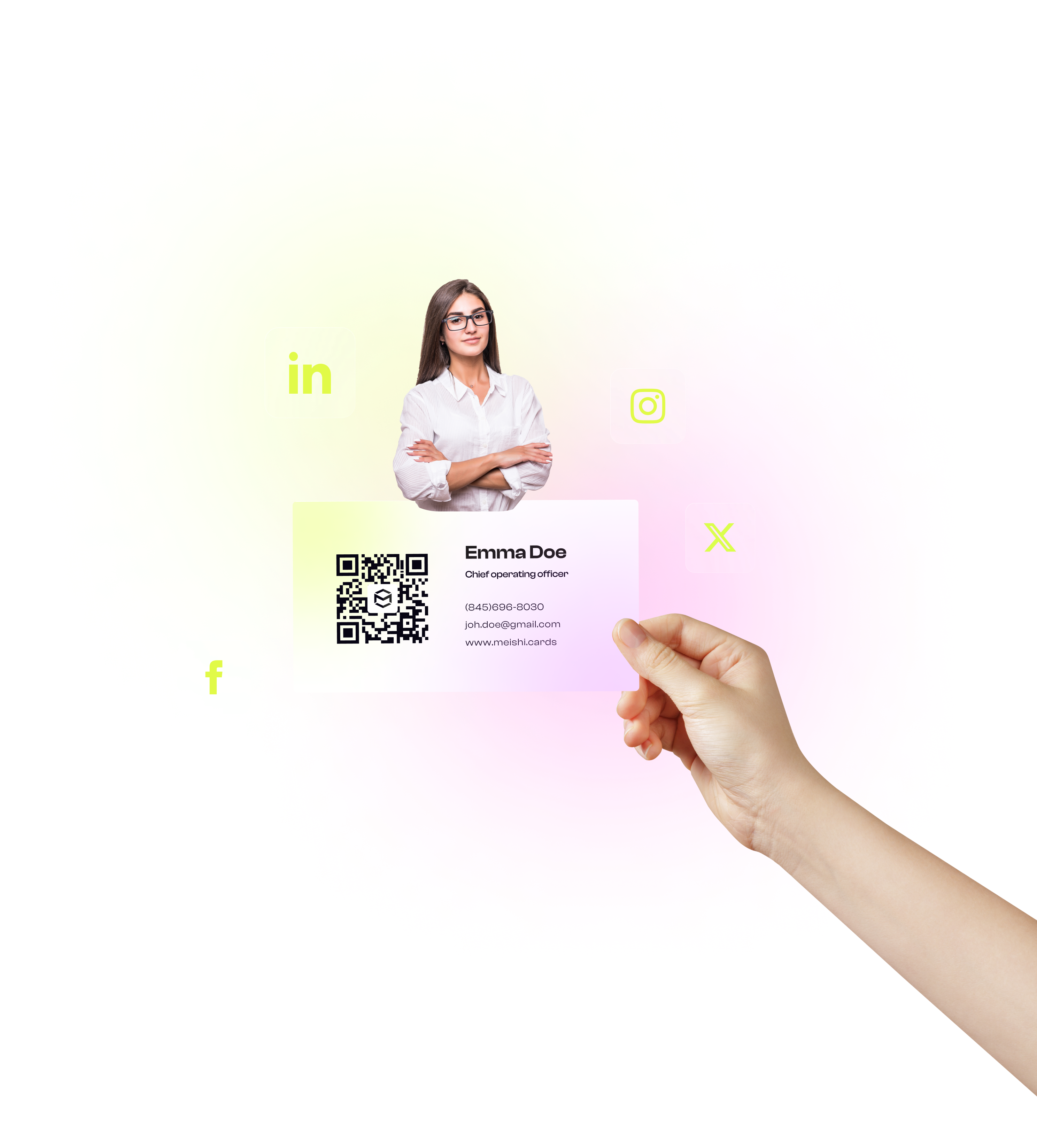 Meishi digital business card logo